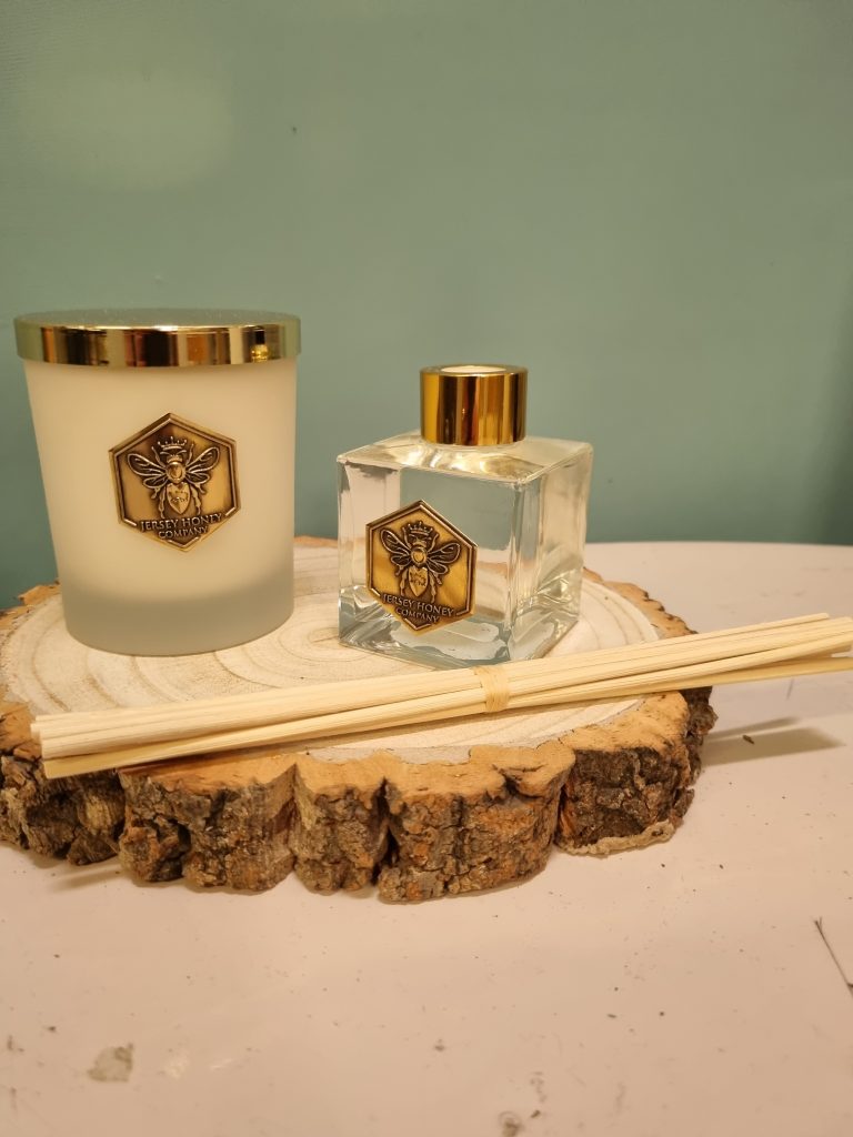 Jersey Honey Candle and Diffuser Gift Set • Woodside Flowers