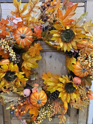 Autumn Door Wreath (artificial)